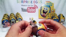 Spongebob Squarepants Surprise Eggs Opening Toys Video - 24 Kinder Surprise Egg Style Toys