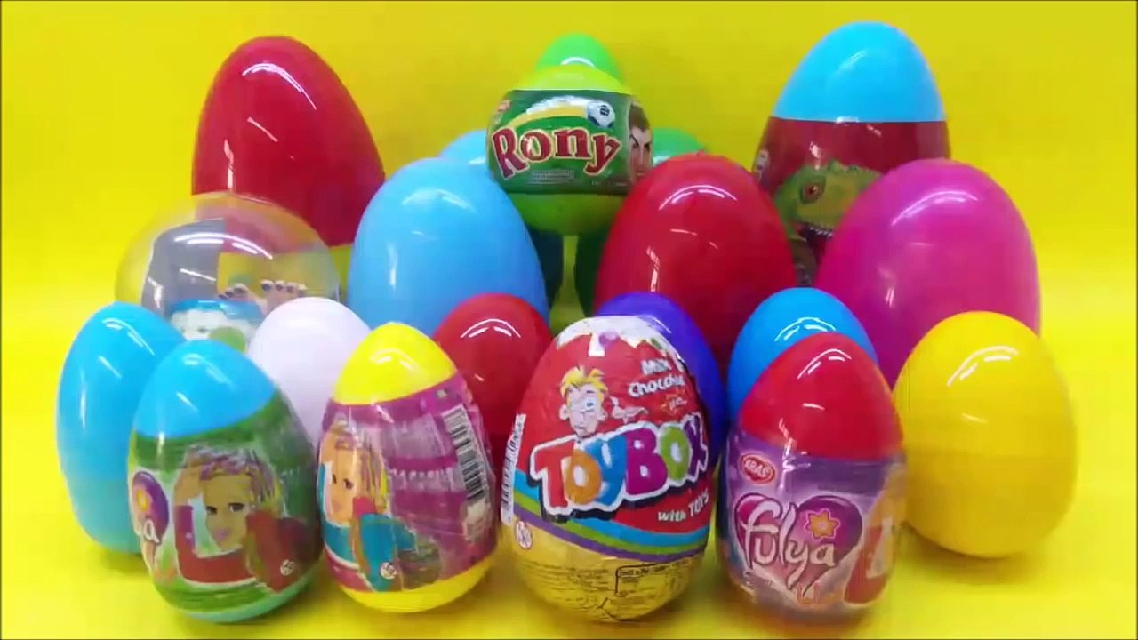 20 Surprise Eggs Toybox Surprise Mickey Mouse Hello Kitty Minnie Mouse Smurfs