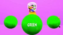 Learn Colors With Funny 3D Cartoon Gumball Machine Colors | Teach Colors With Fun Balls Duck Duck Tv