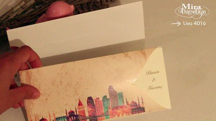 Liva Davetiye 4016 Şehir Silüetli Davetiye - miradavetiye.com