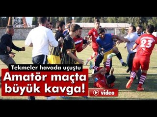 Amatör Maçta Büyük Kavga