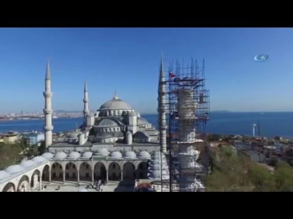Sultanahmet Camii’ndeki Restorasyon Havadan Görüntülendi