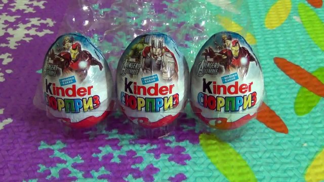 Игрушки-сюрпризы 10 - 3 Киндер Сюрприза Marvel Avengers - Марвел Мстители