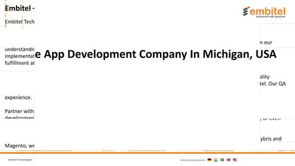 Mobile App Development Company In Michigan, USA