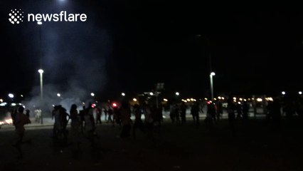 Violent clashes between police and protesters in Brazil