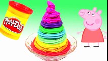 PLAY DOH CREAM!!! - Make Delicious Ice-Cream With Peppa Pig Español Videos Toys 2016