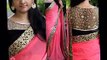 Latest top 10 Lace saree blouse designs, best saree makeup