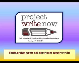 Thesis, project report  and dissertation support service
