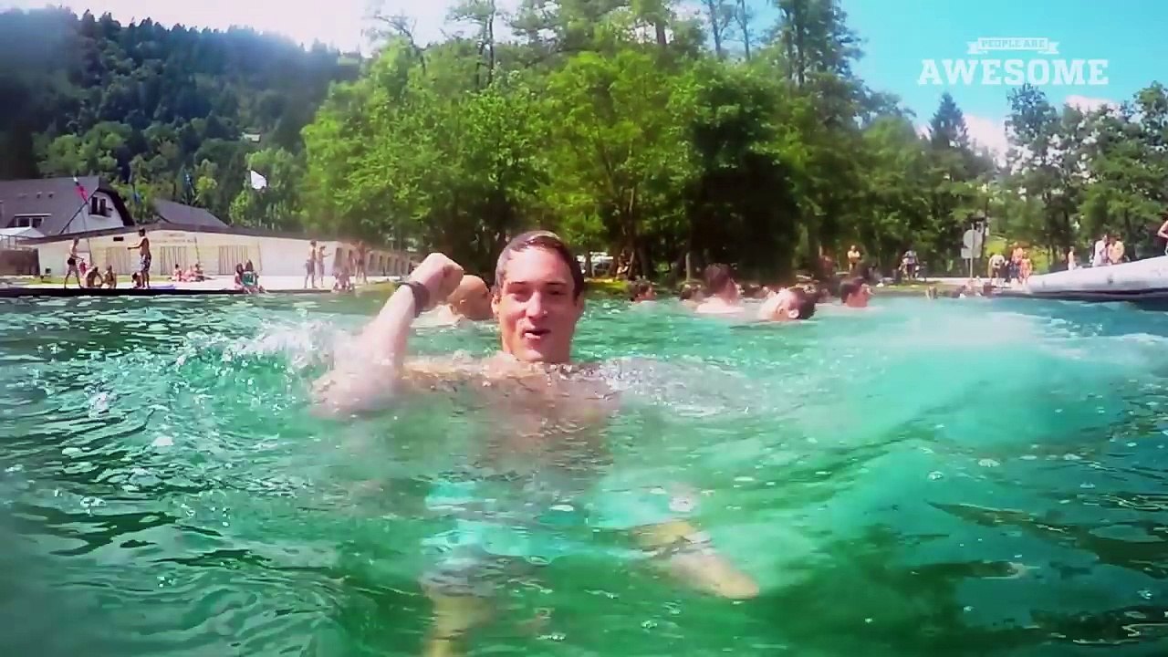 PEOPLE ARE AWESOME 2016 - Extreme Russian Swing Flips into a Lake HD