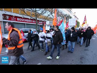 Les salariés d'Allia défilent dans les rues de Troyes