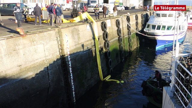 Douarnenez. Grand exercice anti-pollution au port de pêche