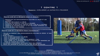Situations d'entraînement aux postures de poussée