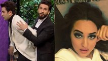 VIDEO Sonakshi Sinha REACTS To Ranbir Kapoor - Ranveer Singh Koffee With Karan Episode