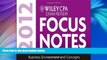 Pre Order Wiley CPA Exam Review Focus Notes 2012, Business Environment and Concepts Wiley mp3