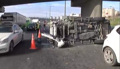 TEM'de zincirleme kaza, 2 yaralı