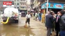 رؤساء المدن يتابعون أعمال شفط المياه من الشوارع الرئيسية