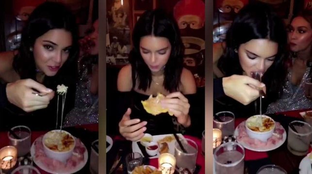 Après le défilé, les Anges de Victoria's Secret se sont précipitées au restaurant