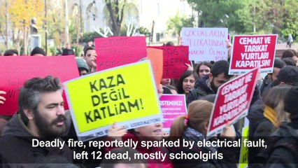 Anger grows in Turkey over schoolgirl dormitory blaze