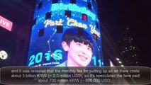 Chanyeol's fans drop big bucks to get his face in Times Square