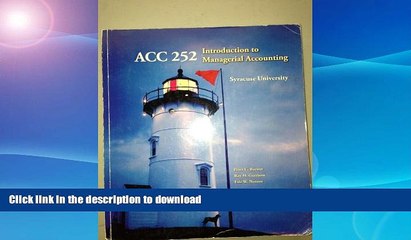 READ  ACC 252 Introduction to Managerial Accounting Custom Edition Syracuse University  BOOK