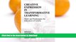 READ THE NEW BOOK Creative Expression in Transformative Learning: Tools and Techniques for