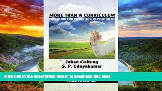 Best Price  More than a Curriculum: Education for Peace and Development (Peace Education)