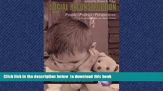 Audiobook Social Reconstruction: People, Politics, Perspectives (Studies in the History of