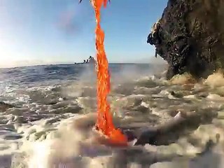 That's what happens when lava meets the sea water -