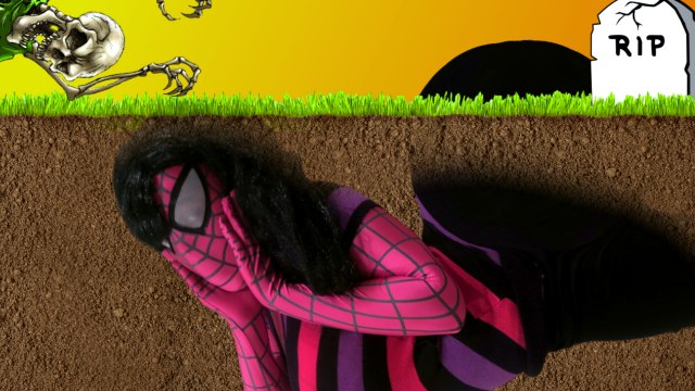 Superhero Superstars BURIED ALIVE AGAIN - Spiderman vs Venom, Joker, Frozen Elsa CANDY