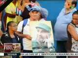 Miles despiden a Fidel Castro a su paso hacia Santiago de Cuba