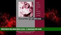Pre Order Counternarratives: Studies of Teacher Education and Becoming and Being a Teacher (S U N