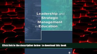 Audiobook Leadership and Strategic Management in Education (Centre for Educational Leadership and