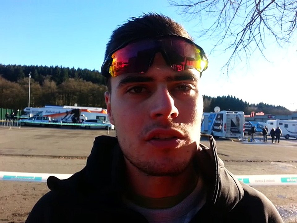 Loic Hennaux, 20e de la course pour espoirs du Super prestige de cyclo-cross à Francorchamps