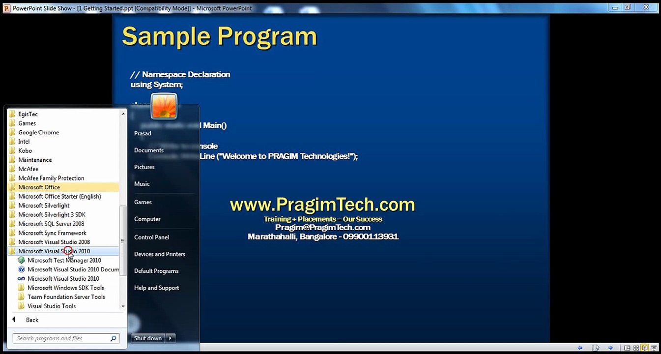 Part 1 - C# Tutorial - Introduction.avi