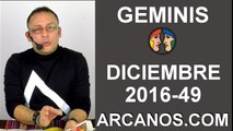 GEMINIS DICIEMBRE 2016-27 Nov al 3 Dic 2016-Amor Solteros Parejas Dinero Trabajo-ARCANOS.COM