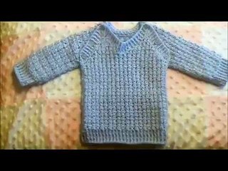 sueter con abertura al cuello para bebe de 3-6 meses 1era parte