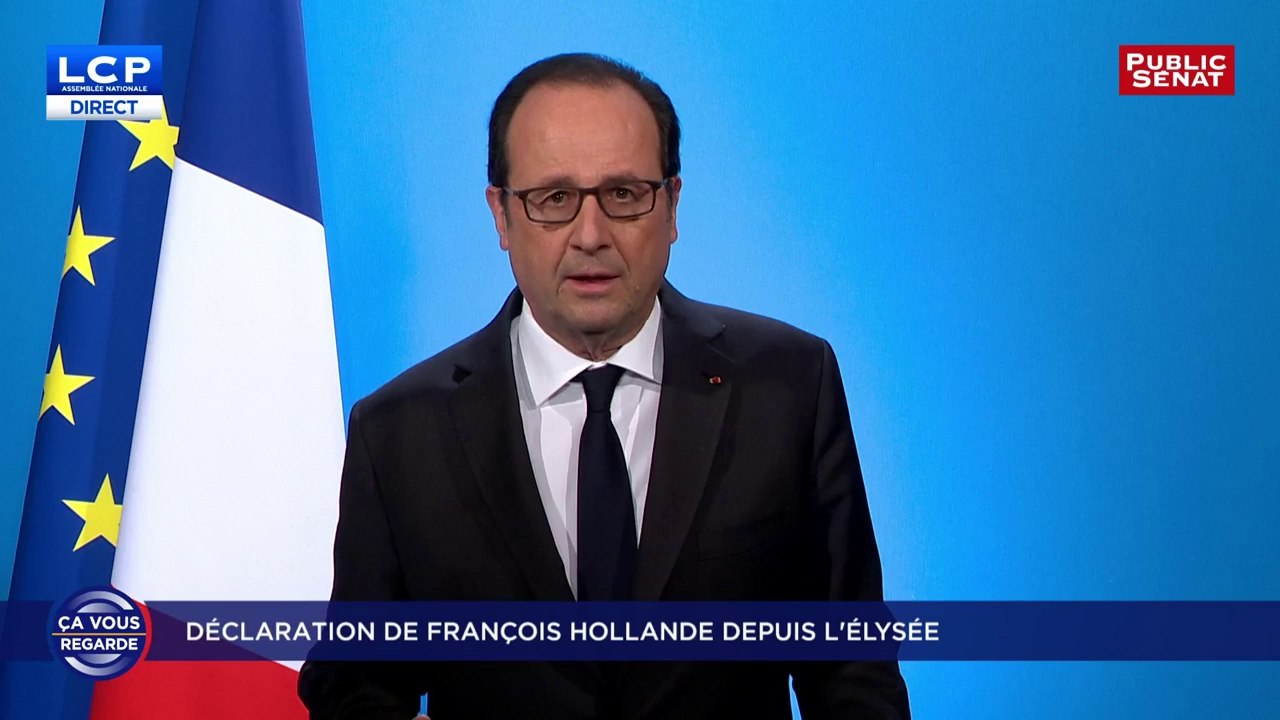 REPLAY. François Hollande : "J'ai décidé de ne pas être candidat à l'élection présidentielle"