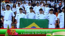 Emocionante homenaje a equipo de Brasil en Colombia
