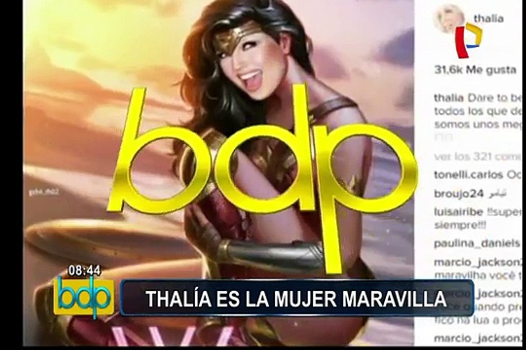 Thalía sorprende a fans al convertirse en la 'Mujer Maravilla'