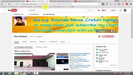 How To Create A Custom URL For Your YouTube Channel in URDU & HINDI