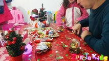 Navidad kinder huevo sorpresa gigante de navidad huevos sorpresa y papa Noel con sorpresas