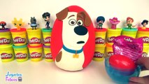 Huevos Sorpresas Gigantes de La Vida Secreta de tus Mascotas en Español de Plastilina Play Doh