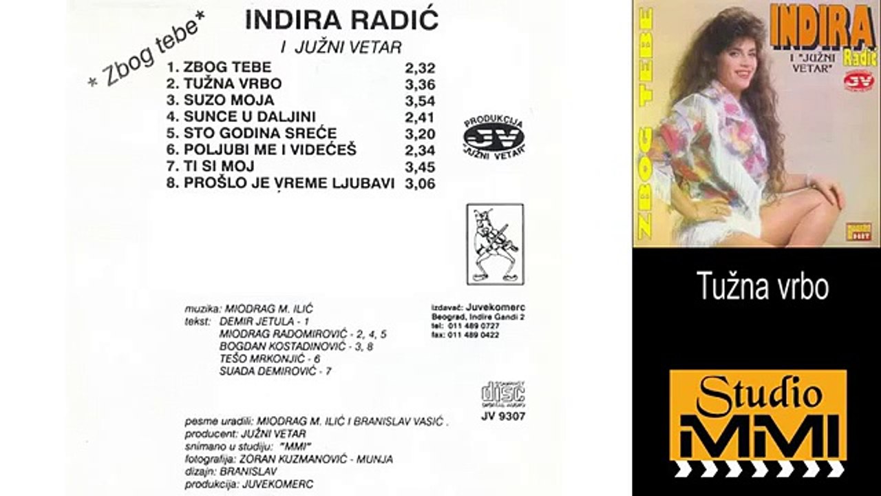 Indira Radic i Juzni Vetar - Tuzna vrbo (Audio 1993)