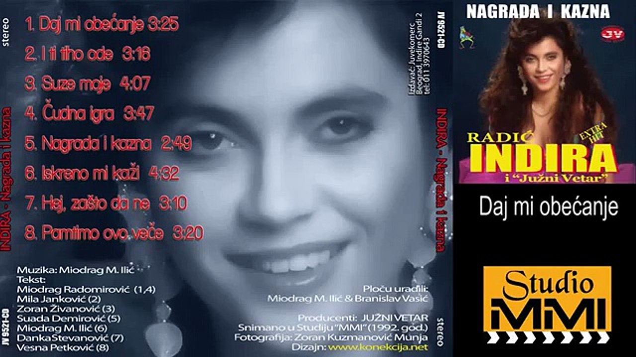 Indira Radic i Juzni Vetar - Daj mi obecanje (Audio 1992)