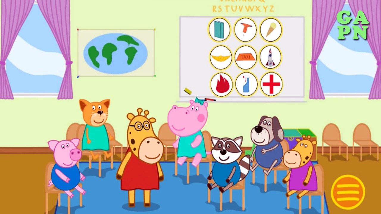 Hippo Peppa Profesiones Jardín de infancia | Hippo Kids Games | Juego De Niños