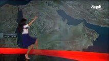 Hava Durumunu Sunarken Düşen Arap Kızı