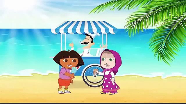 Masha And Dora Dinosaur Paw Patrol Funny Story Finger Family Nursery Rhymes #Jonat