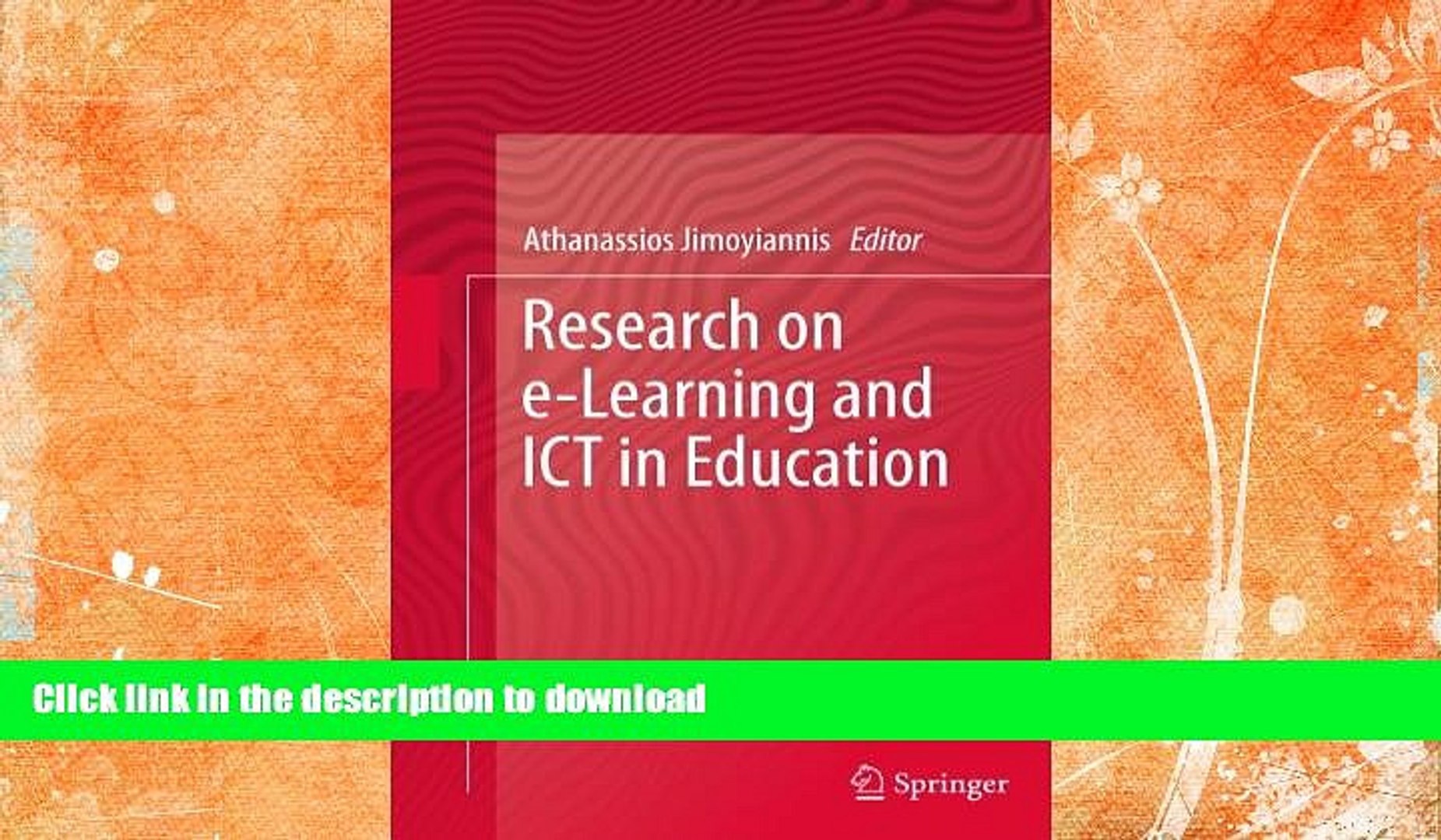 ⁣liberty books  Research on e-Learning and ICT in Education online