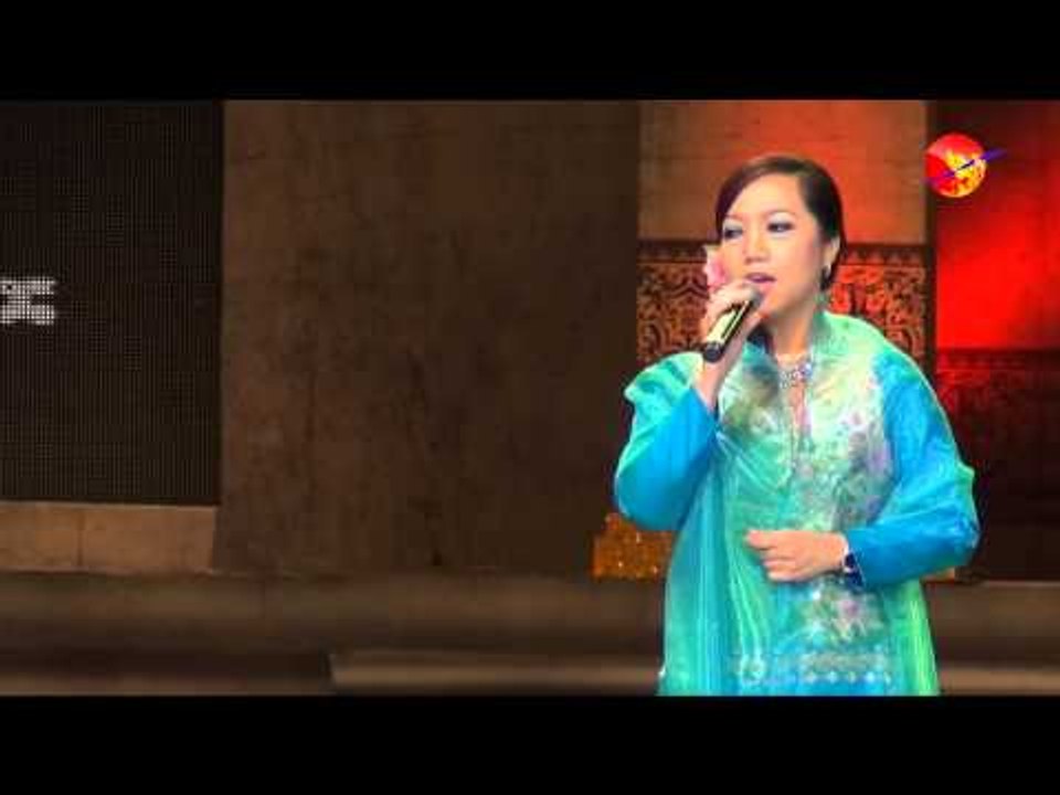 Burmese Women Show Off Traditional Dresses.