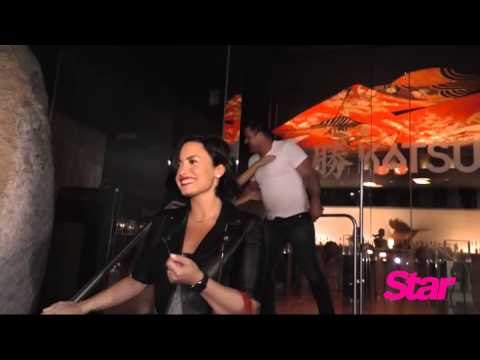 Demi Lovato seen leaving Katsuya Restaurant